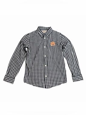 Garb Youth Auburn University Button Down | Navy "Lucas" Gingham | Size M (7-8)